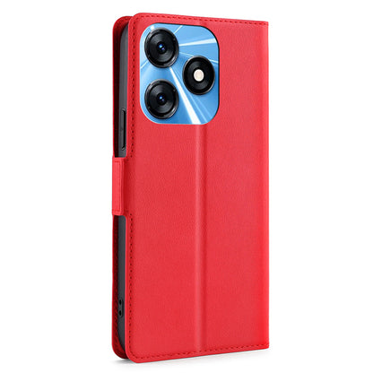Card Slot PU Leather Phone Case for Tecno Spark 10 4G Flip Stand Shockproof Protective Cover