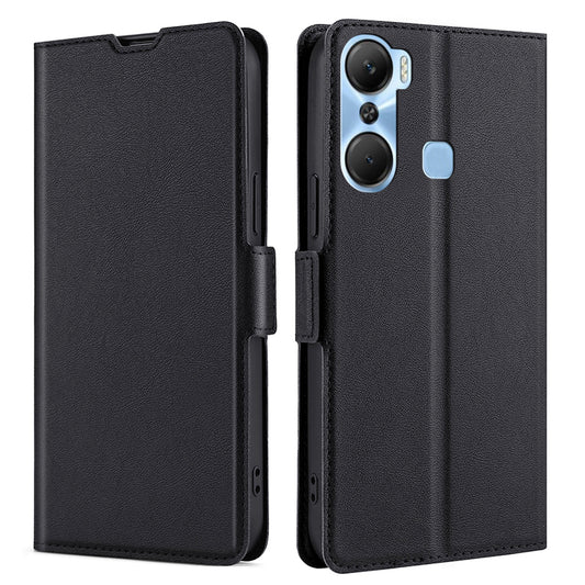 For Infinix Hot 12 Pro 4G Shockproof Phone Case PU Leather Anti-Drop Flip Cover with Card Slot Stand