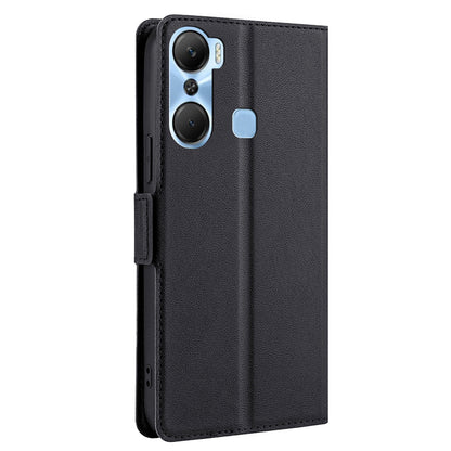 For Infinix Hot 12 Pro 4G Shockproof Phone Case PU Leather Anti-Drop Flip Cover with Card Slot Stand