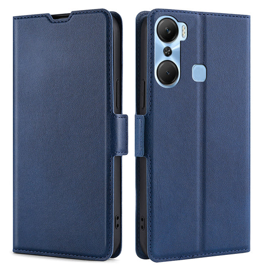 For Infinix Hot 12 Pro 4G Shockproof Phone Case PU Leather Anti-Drop Flip Cover with Card Slot Stand