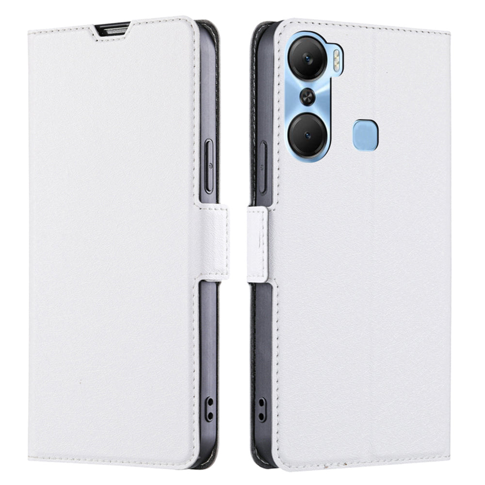 For Infinix Hot 12 Pro 4G Shockproof Phone Case PU Leather Anti-Drop Flip Cover with Card Slot Stand