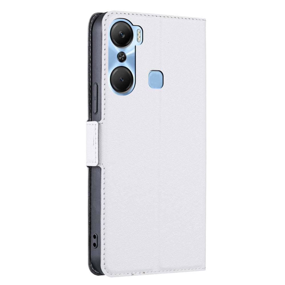 For Infinix Hot 12 Pro 4G Shockproof Phone Case PU Leather Anti-Drop Flip Cover with Card Slot Stand