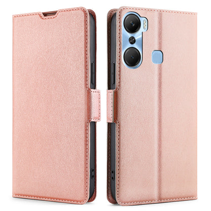 For Infinix Hot 12 Pro 4G Shockproof Phone Case PU Leather Anti-Drop Flip Cover with Card Slot Stand