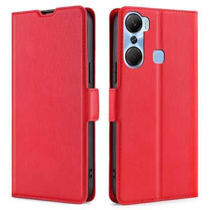 For Infinix Hot 12 Pro 4G Shockproof Phone Case PU Leather Anti-Drop Flip Cover with Card Slot Stand