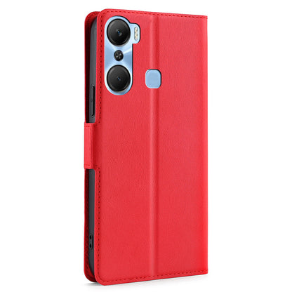 For Infinix Hot 12 Pro 4G Shockproof Phone Case PU Leather Anti-Drop Flip Cover with Card Slot Stand