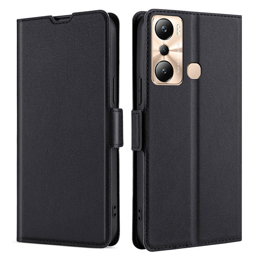 Card Slot Phone Case for Infinix Hot 20i 4G Shockproof PU Leather Flip Stand Protective Cover
