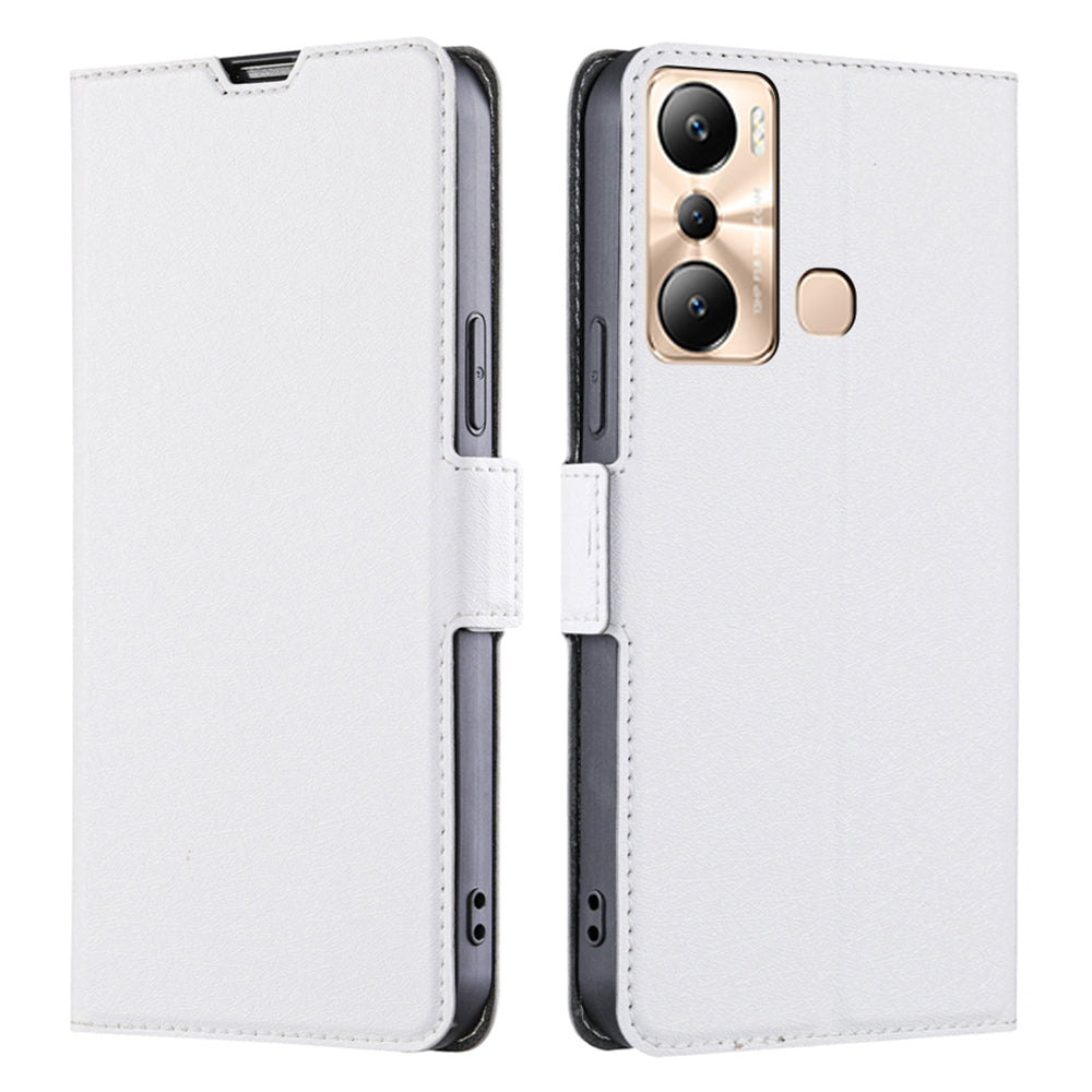 Card Slot Phone Case for Infinix Hot 20i 4G Shockproof PU Leather Flip Stand Protective Cover