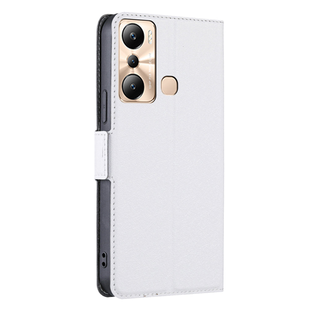 Card Slot Phone Case for Infinix Hot 20i 4G Shockproof PU Leather Flip Stand Protective Cover