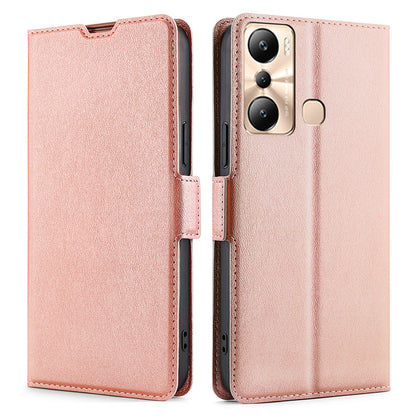Card Slot Phone Case for Infinix Hot 20i 4G Shockproof PU Leather Flip Stand Protective Cover
