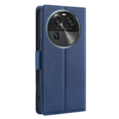 For Oppo Find X6 Fall-proof PU Leather Card Slot Phone Flip Case Stand Protective Cover