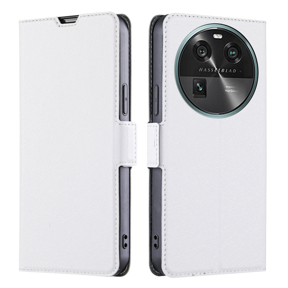 For Oppo Find X6 Fall-proof PU Leather Card Slot Phone Flip Case Stand Protective Cover