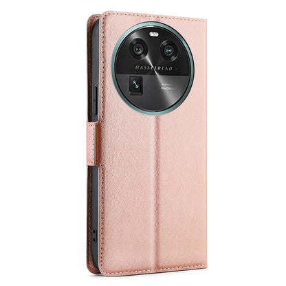 For Oppo Find X6 Fall-proof PU Leather Card Slot Phone Flip Case Stand Protective Cover