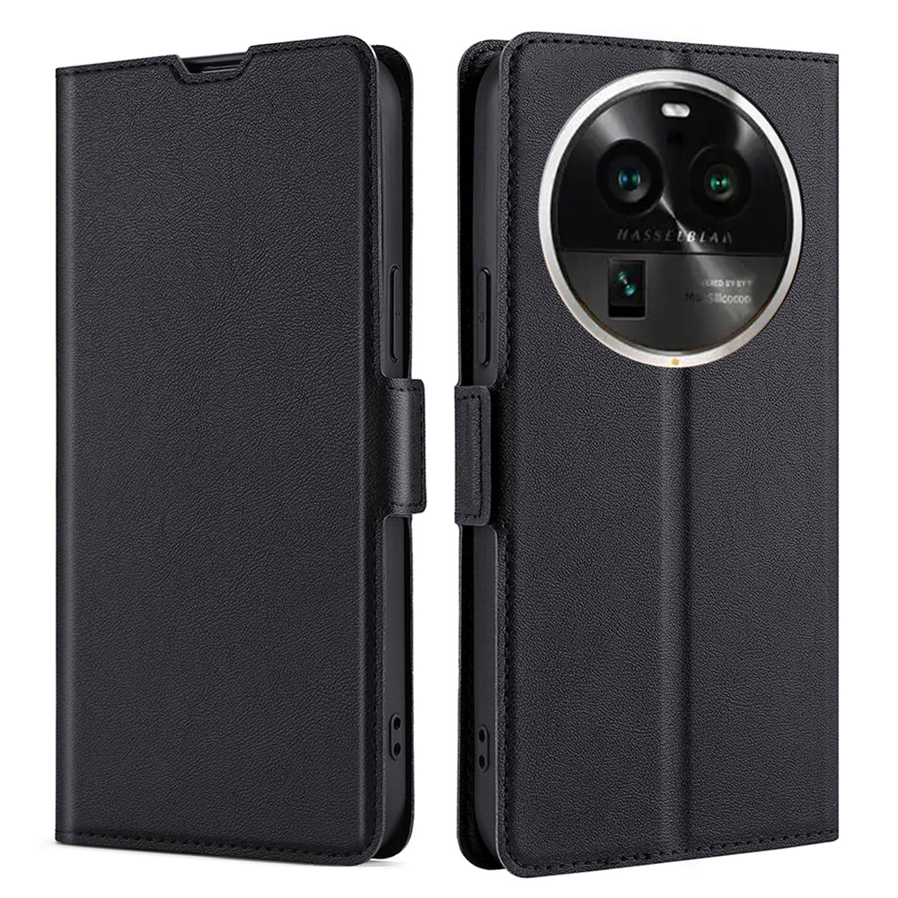 For Oppo Find X6 Pro Fall-proof Card Slot Phone Flip Case Stand PU Leather Protective Cover