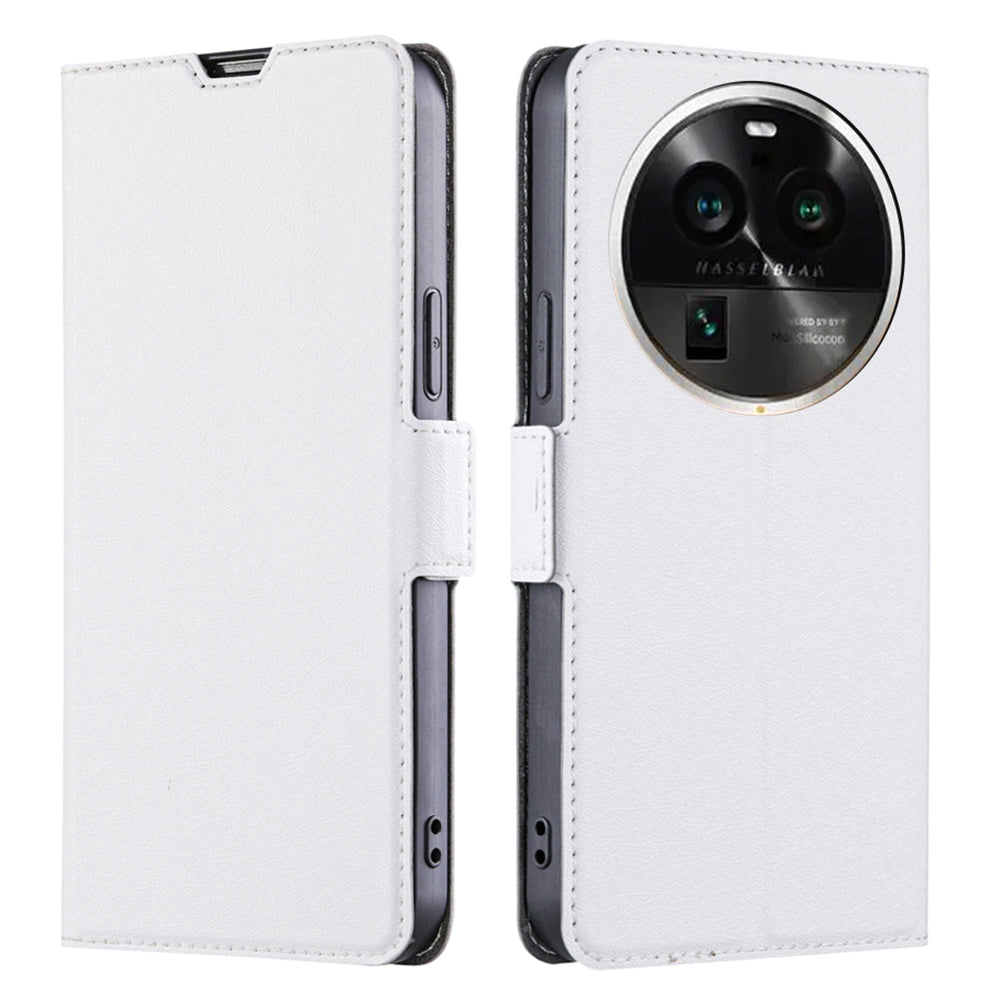 For Oppo Find X6 Pro Fall-proof Card Slot Phone Flip Case Stand PU Leather Protective Cover