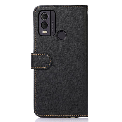 KHAZNEH For Nokia C22 RFID Blocking PU Leather Phone Case Litchi Texture Wallet Stand Cover