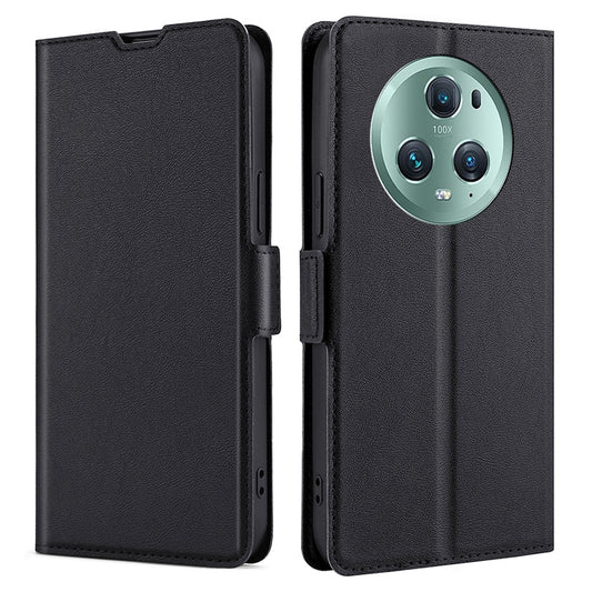 For Honor Magic5 Pro Stand Phone Case PU Leather + TPU Card Holder Cover