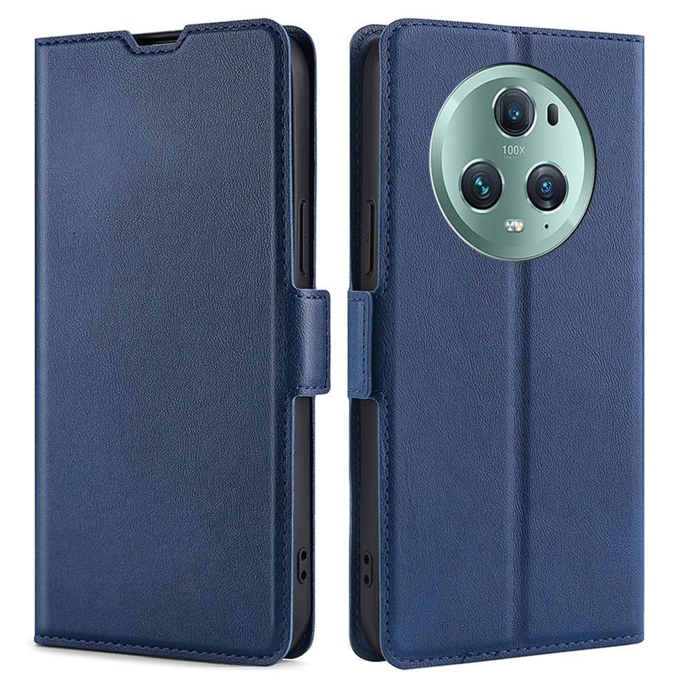 For Honor Magic5 Pro Stand Phone Case PU Leather + TPU Card Holder Cover