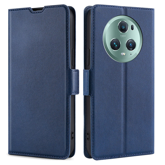 For Honor Magic5 Pro Stand Phone Case PU Leather + TPU Card Holder Cover