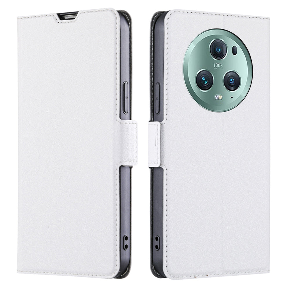 For Honor Magic5 Pro Stand Phone Case PU Leather + TPU Card Holder Cover