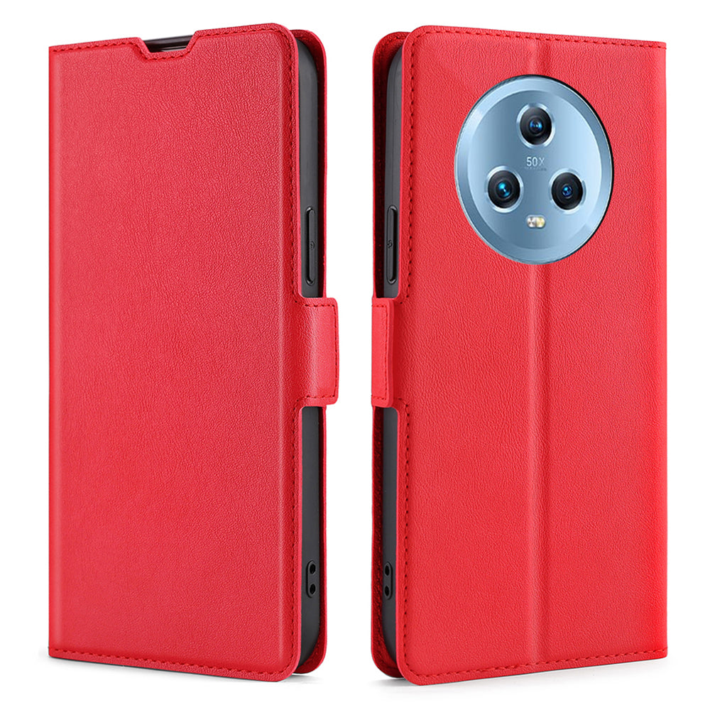 For Honor Magic5 Leather Phone Case Card Slot Stand Full Protection Cover