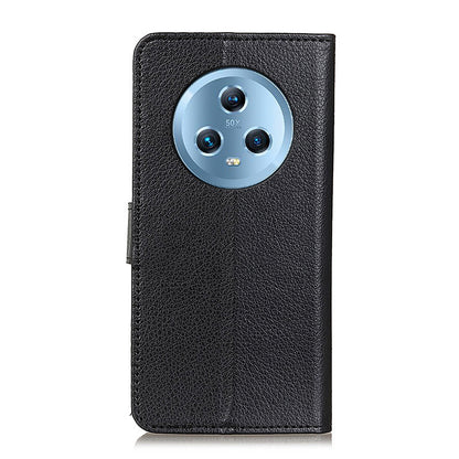 For Honor Magic5 Litchi Texture Anti-drop Phone Case Flip Stand Leather Wallet Cover
