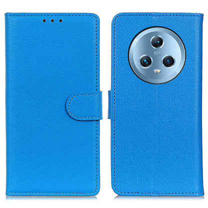 For Honor Magic5 Litchi Texture Anti-drop Phone Case Flip Stand Leather Wallet Cover