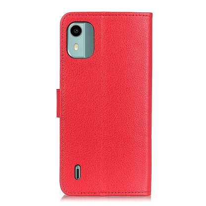 For Nokia C12 4G / C12 Plus / C12 Pro Litchi Texture Leather Wallet Mobile Case Flip Stand Drop-proof Phone Cover