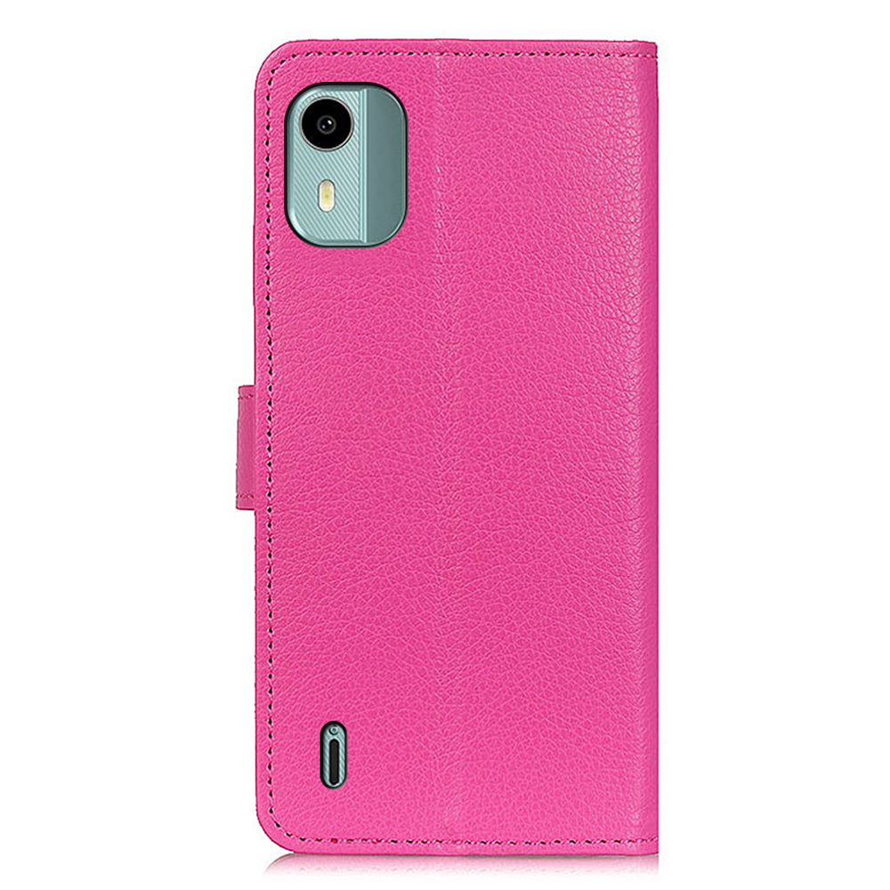 For Nokia C12 4G / C12 Plus / C12 Pro Litchi Texture Leather Wallet Mobile Case Flip Stand Drop-proof Phone Cover