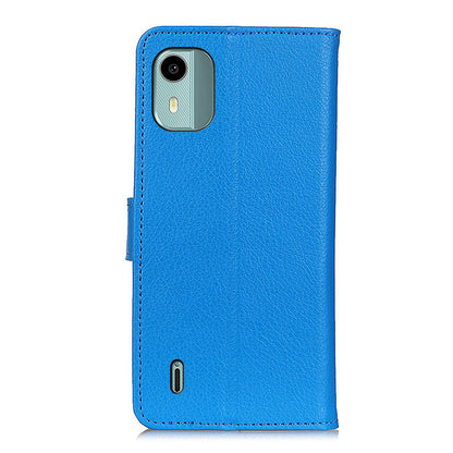For Nokia C12 4G / C12 Plus / C12 Pro Litchi Texture Leather Wallet Mobile Case Flip Stand Drop-proof Phone Cover
