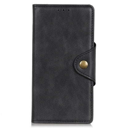 For Nokia C22 PU Leather Wallet Phone Case Brass Buckle Phone Cover with Stand