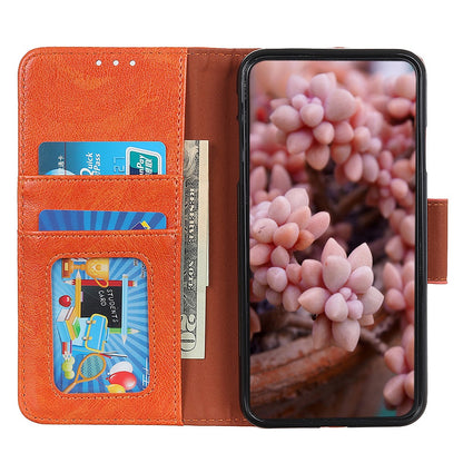 For Nokia C22 Split Leather Phone Case Nappa Texture Cellphone Protective Wallet Cover