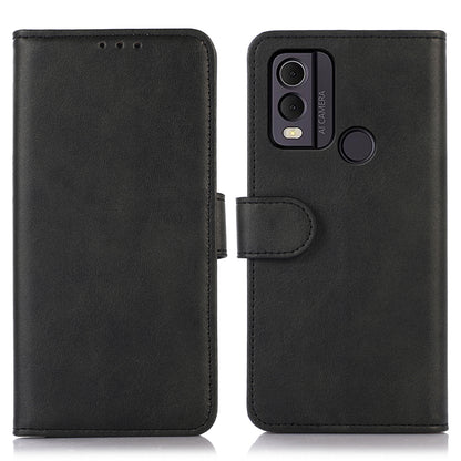 Wallet Phone Case for Nokia C22 Anti-Drop Cowhide Texture Leather Stand Cover