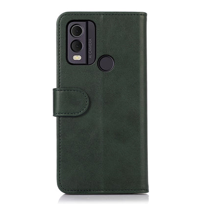 Wallet Phone Case for Nokia C22 Anti-Drop Cowhide Texture Leather Stand Cover