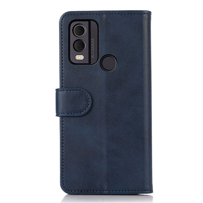 Wallet Phone Case for Nokia C22 Anti-Drop Cowhide Texture Leather Stand Cover