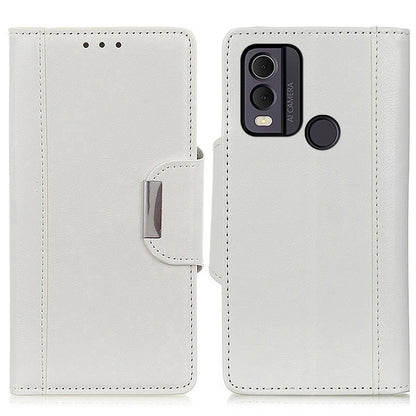 Cowhide Texture Phone Case for Nokia C22 PU Leather Folio Flip Cover Wallet Stand Protector Shell