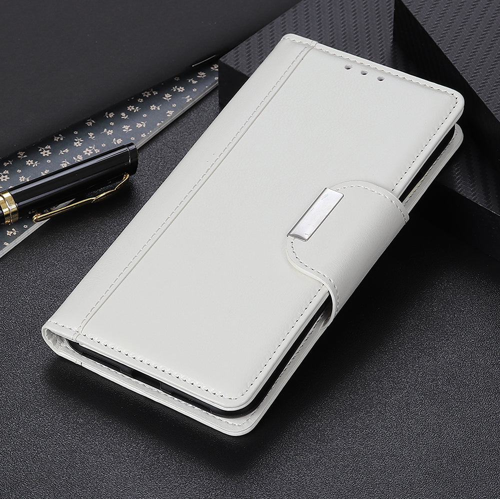 Cowhide Texture Phone Case for Nokia C22 PU Leather Folio Flip Cover Wallet Stand Protector Shell