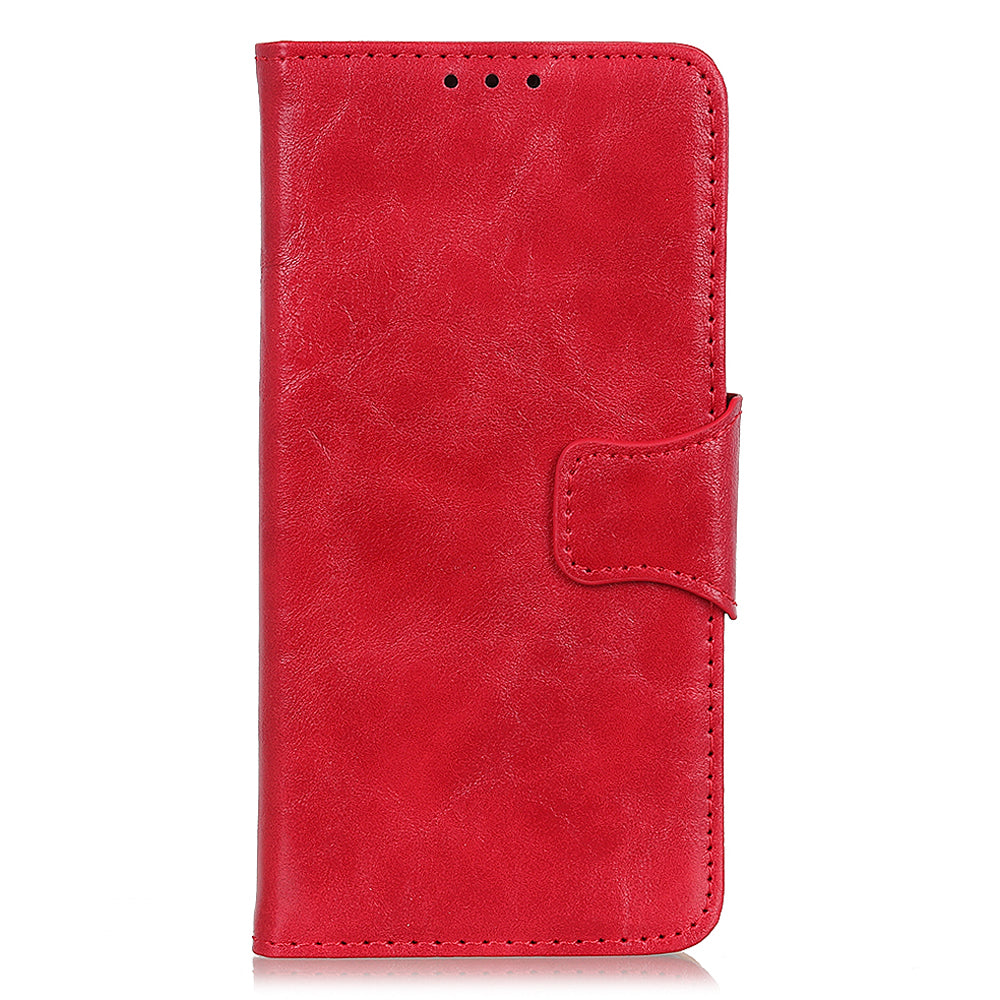 Anti-Drop Phone Shell for Nokia C22 Split  Leather Flip Cover Crazy Horse Texture Phone Case with Wallet