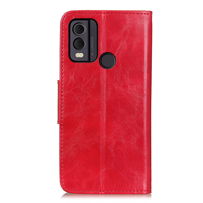 Anti-Drop Phone Shell for Nokia C22 Split  Leather Flip Cover Crazy Horse Texture Phone Case with Wallet