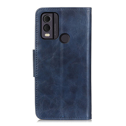 Anti-Drop Phone Shell for Nokia C22 Split  Leather Flip Cover Crazy Horse Texture Phone Case with Wallet