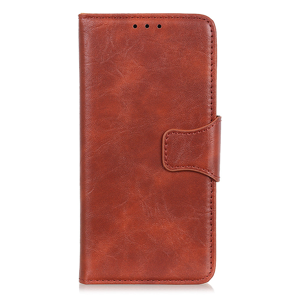 Anti-Drop Phone Shell for Nokia C22 Split  Leather Flip Cover Crazy Horse Texture Phone Case with Wallet