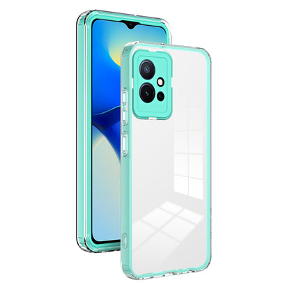 For vivo Y30 / Y33s / T1 / Y75 / Y55 5G 3-in-1 Transparent Phone Cover TPU + PC Camera Protection Back Case