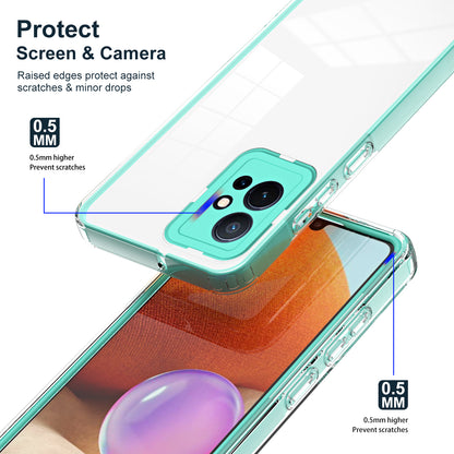 For vivo Y30 / Y33s / T1 / Y75 / Y55 5G 3-in-1 Transparent Phone Cover TPU + PC Camera Protection Back Case