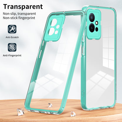 For vivo Y30 / Y33s / T1 / Y75 / Y55 5G 3-in-1 Transparent Phone Cover TPU + PC Camera Protection Back Case