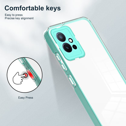 For vivo Y30 / Y33s / T1 / Y75 / Y55 5G 3-in-1 Transparent Phone Cover TPU + PC Camera Protection Back Case