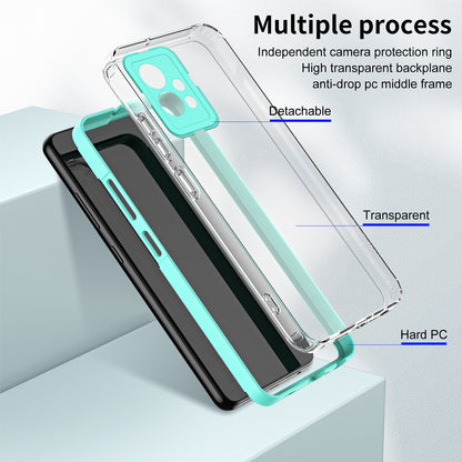 For vivo Y30 / Y33s / T1 / Y75 / Y55 5G 3-in-1 Transparent Phone Cover TPU + PC Camera Protection Back Case