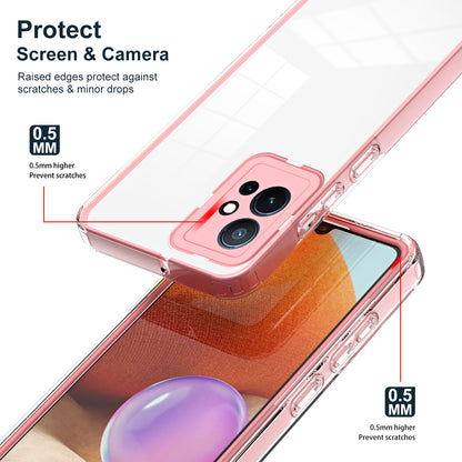 For vivo Y30 / Y33s / T1 / Y75 / Y55 5G 3-in-1 Transparent Phone Cover TPU + PC Camera Protection Back Case