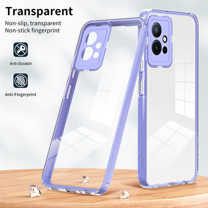 For vivo Y30 / Y33s / T1 / Y75 / Y55 5G 3-in-1 Transparent Phone Cover TPU + PC Camera Protection Back Case
