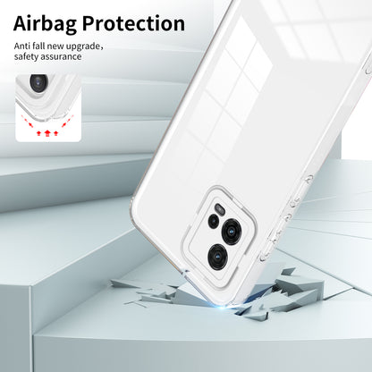 For Motorola Moto G72 5G 3-in-1 Shockproof Phone Case TPU Backplate + PC Frame + PC Camera Ring Clear Cover