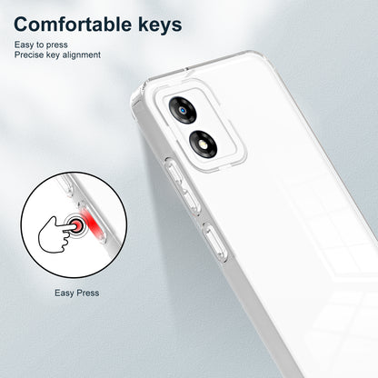 For Motorola Moto E13 4G 3-in-1 Transparent Phone Cover Camera Protection TPU + PC Drop-proof Case