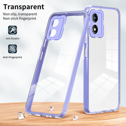 For Motorola Moto E13 4G 3-in-1 Transparent Phone Cover Camera Protection TPU + PC Drop-proof Case